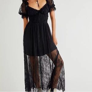 Free People Dear Jane Lace Midi Dress